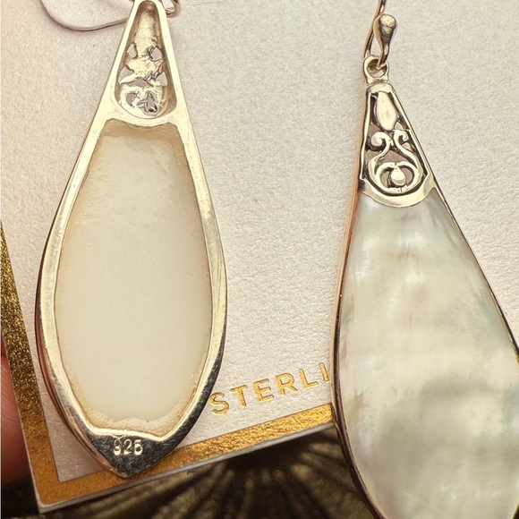 Silver Teardrop Earrings with Elegant Design - Picture 10 of 11
